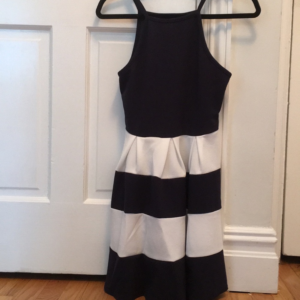 Summer Mini Dress Navy/White